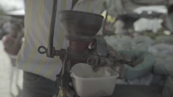 Ursprungsbefolkningen slipning kryddor - Amazon — Stockvideo