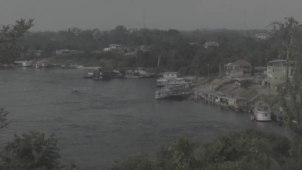 Hafen von Sao Gabriel da Cachoeira - Amazonas — Stockvideo