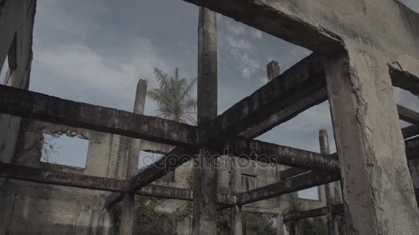 Руины внутри церкви Утиарити - Мату-Гросу - Бразилия — стоковое видео