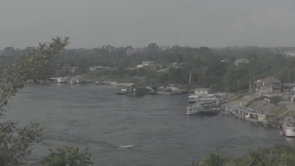 Sao Gabriel da Cachoeira harbor - Amazon - Brazil — Wideo stockowe