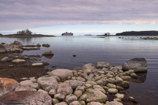 Passeio Primavera Longo Golfo Finlândia Uma Manhã Calma Maravilhosa Lauttasaari — Fotografia de Stock