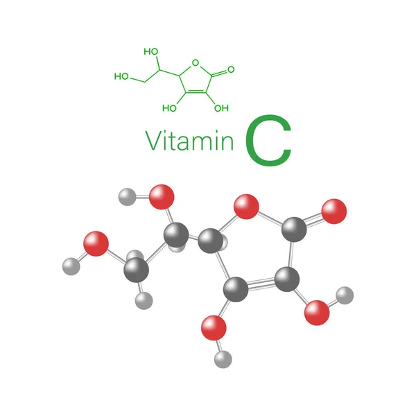 Vektorillustration Den Kemiska Föreningen Vitamin — Stock vektor