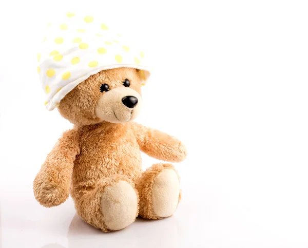 Schattige teddybeer op wit — Stockfoto