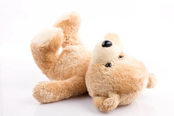 Schattige teddybeer op wit — Stockfoto