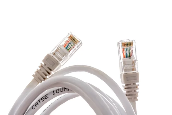 Cable LAN inalámbrico en blanco — Foto de Stock