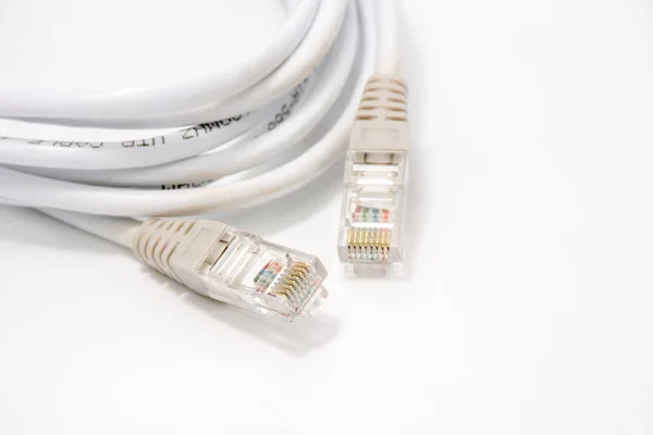 Cable LAN inalámbrico en blanco — Foto de Stock