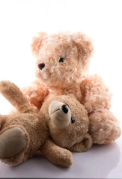 Schattige teddybeer op wit — Stockfoto