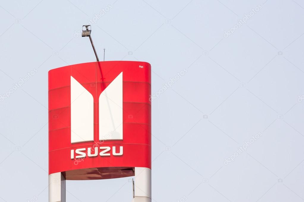 NAKORN RATCHASIMA,THAILAND - March 28, 2016 : Isuzu Motors automobile dealership sign in Korat, Thailand on March 28, 2016. ISUZU is a Japanese commercial vehicles and diesel engine manufacturing company.