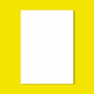 beyaz kağıt levha sarı duvar