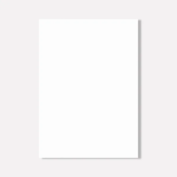 Folha de papel branco na parede branca — Fotografia de Stock