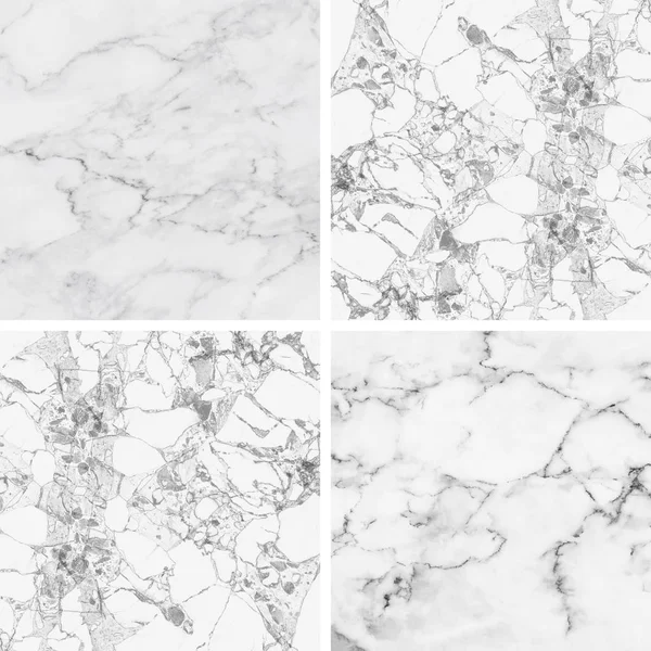 Collection of white marble texture and background. — Stock Photo, Image