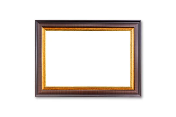 Klassiek houten frame geïsoleerd op wit — Stockfoto