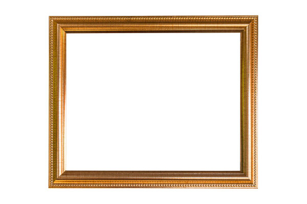 Classic wooden frame isolated on white