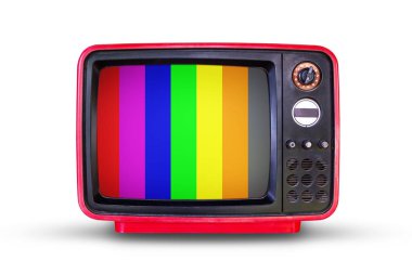 Beyaz üzerine eski televition