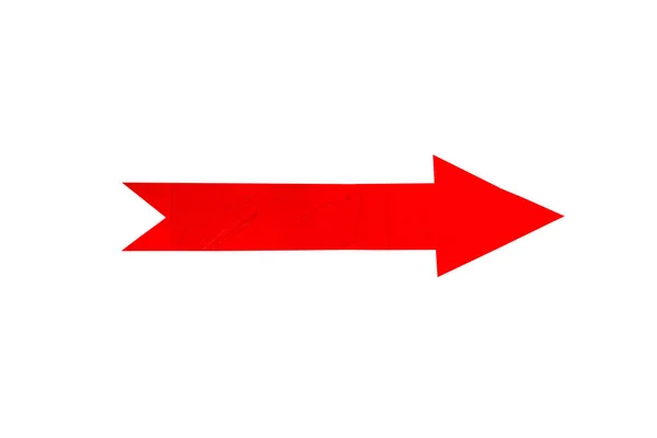 Piros nyíl ikon fehér háttér. — Stock Fotó