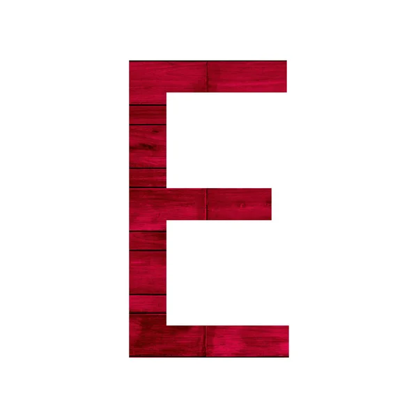 Αγγλικό αλφάβητο με κόκκινο ξύλο υφή. — Φωτογραφία Αρχείου