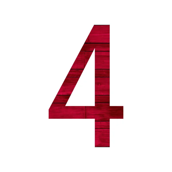 Número 4 (cuatro) alfabeto — Foto de Stock