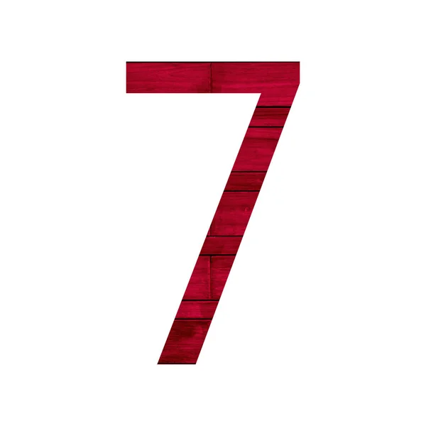 Number 7 (seven) alphabet — Stock Photo, Image