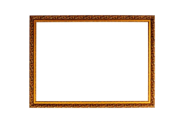 Klasický dřevěný rám izolovaných na bílém — Stock fotografie