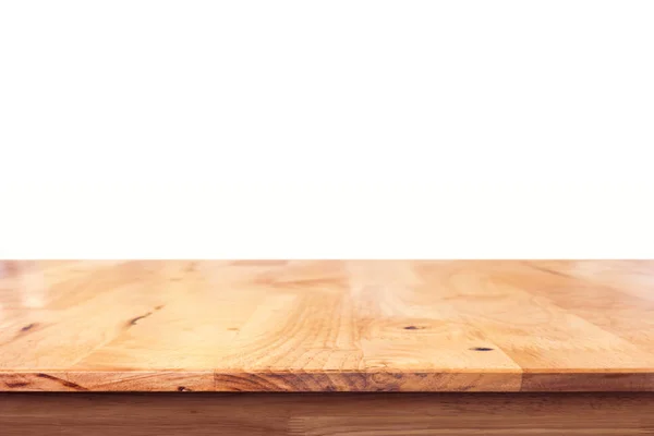 Drewniany blat na białym tle — Zdjęcie stockowe