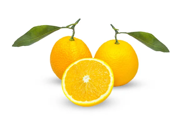 Owoce pomarańczy izolowane na białym — Zdjęcie stockowe