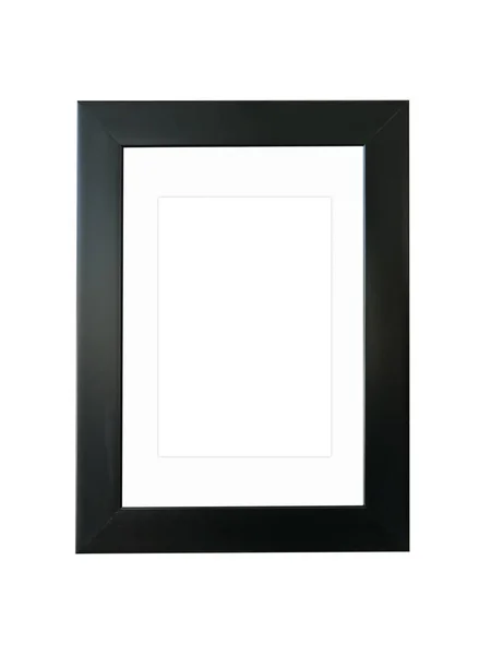 Marco de madera negro sobre fondo blanco . —  Fotos de Stock
