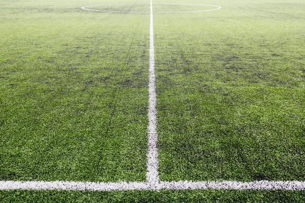 Πράσινο γρασίδι υφή σε γήπεδο ποδοσφαίρου — Φωτογραφία Αρχείου