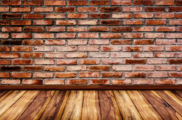 Old interior with brick wall — Stock Photo, Image