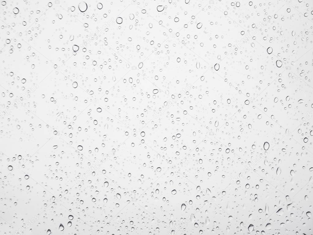 Abstract rain water drop on glass texture.