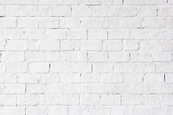 White brick wall texture and background.