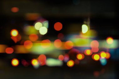 Soyut kentsel gece ışık bokeh arka plan