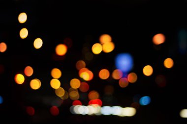 Soyut kentsel gece ışık bokeh arka plan