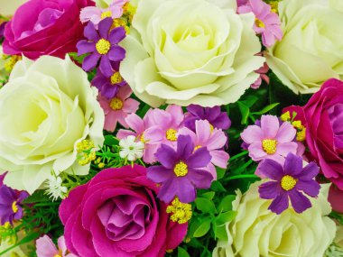 Backgeound plastik çiçek.