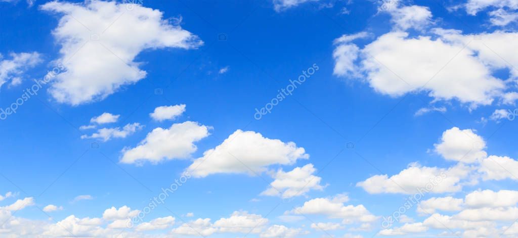Panorama clouds with sky background.