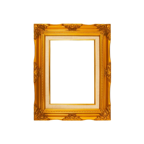 Klasický dřevěný rám izolovaných na bílém — Stock fotografie