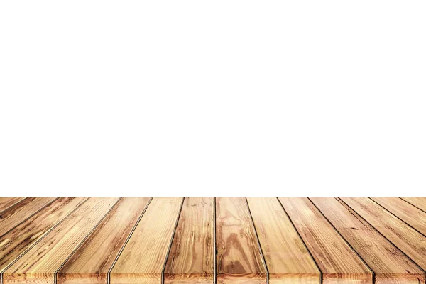 Old wood table on white background — Stock Photo, Image