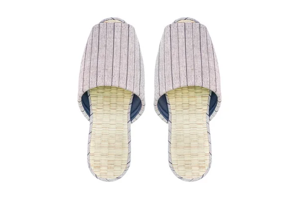 Zapatillas tejidas sobre fondo blanco — Foto de Stock