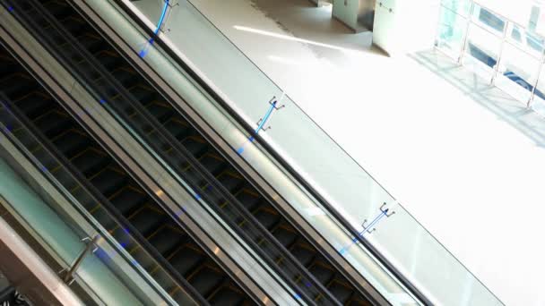 Escalier Roulant Escalator Dans Centre Commercial — Video