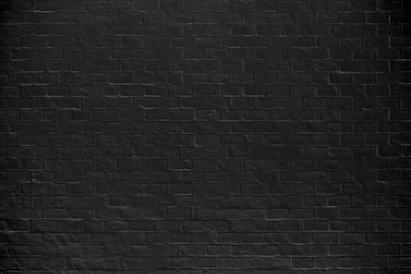 Black brick wall texture and background. — Stock Photo, Image