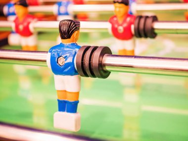 Closeup oyuncu futbol masa oyunu.