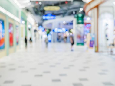 Bulanık görüntü iç alışveriş merkezi.
