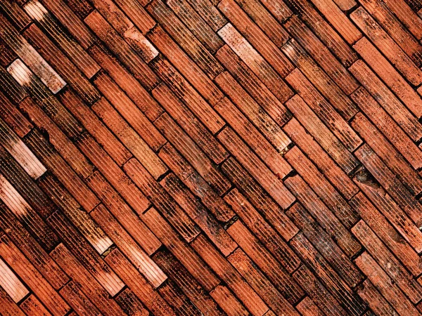 古いレンガの床の質感の背景 — ストック写真