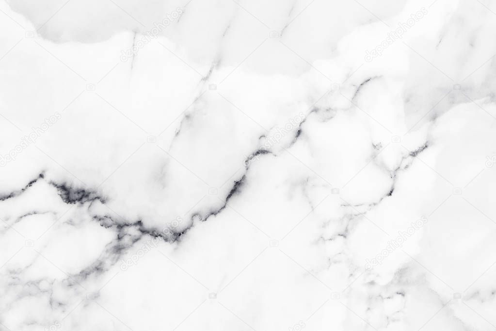 White marble texture with natural pattern for background