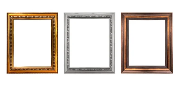 Wooden frame isolated on white background. — Stock Photo, Image