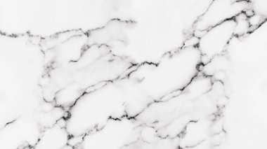Arkaplan veya tasarım sanatı için doğal desenli beyaz mermer dokusu.