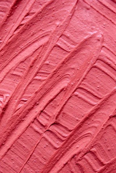 Argila cosmética rosa (creme facial, máscara) textura close-up, foco seletivo. Contexto abstrato — Fotografia de Stock