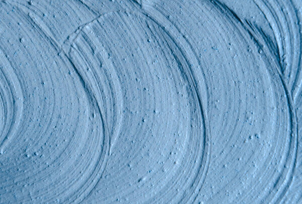 Blue cambrian cosmetic clay texture close up, selective focus. Abstract background