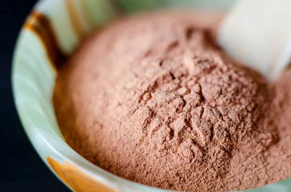 Red Bentonite Clay Powder Onyx Bowl Diy Facial Mask Body — Stock Photo, Image