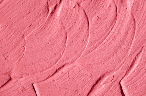 Rosafarbener Kosmetikton Rhassoul Gesichtsmaske Gesichtscreme Körperpackung Haarshampoo Textur Nahaufnahme Selektiver — Stockfoto