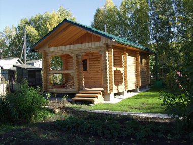 Sibirya 'da ahşap banyo